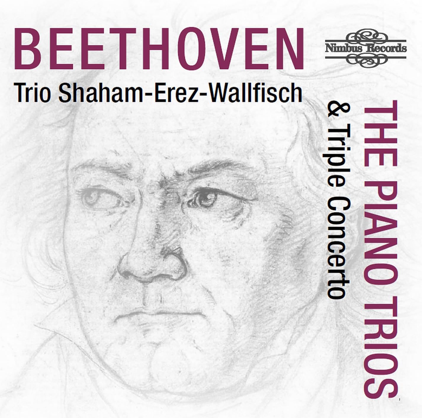 CD cover featuring a sketched portrait of Beethoven and text details.