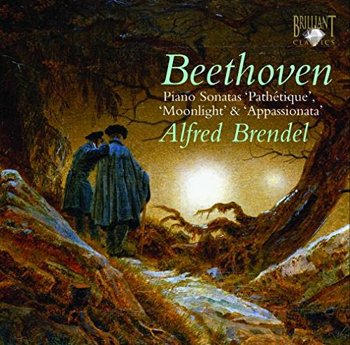 CD cover: Beethoven piano sonatas with painting of figures in landscape.