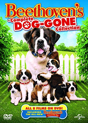 DVD cover for "Beethoven's Complete Dog-gone Collection" featuring St. Bernard dogs.