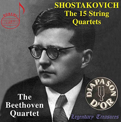 CD cover featuring a black and white portrait of Dmitri Shostakovich.