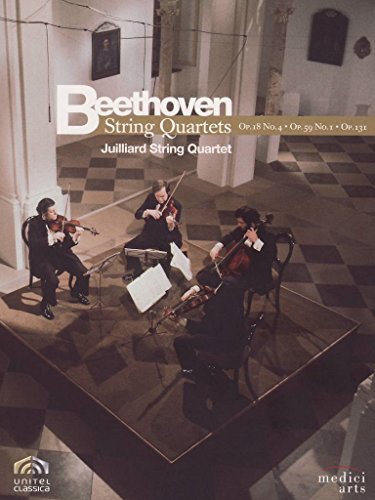 DVD cover featuring the Juilliard String Quartet performing in a grand hall.