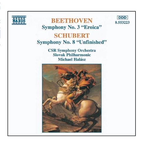 CD cover for Beethoven & Schubert symphonies with a painting of Napoleon.