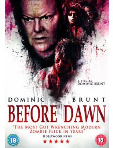 “Before Dawn” DVD cover featuring a menacing man and zombie figures.