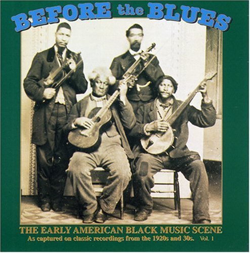 "CD cover with four men holding stringed instruments in a sepia-toned photograph."