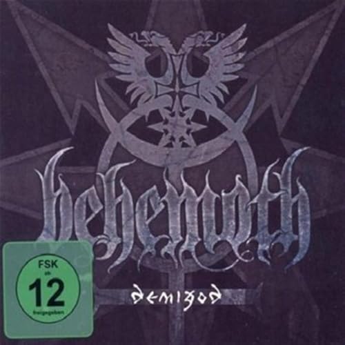 Behemoth “Demigod” album cover: dark, ornate logo with winged emblem.