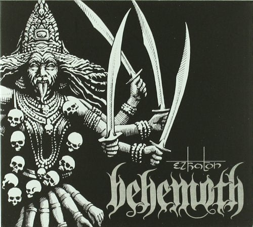 Black and white album cover with a demonic figure holding blades.