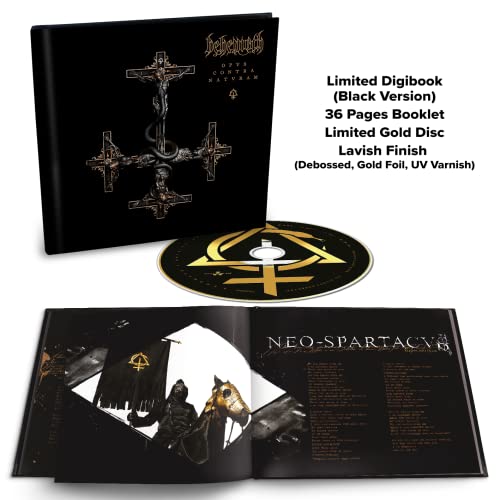 Behemoth CD digipak with black cover, gold disc, and interior artwork.