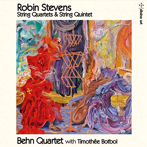 Album cover with abstract painting, white border, and black text on a cream background.