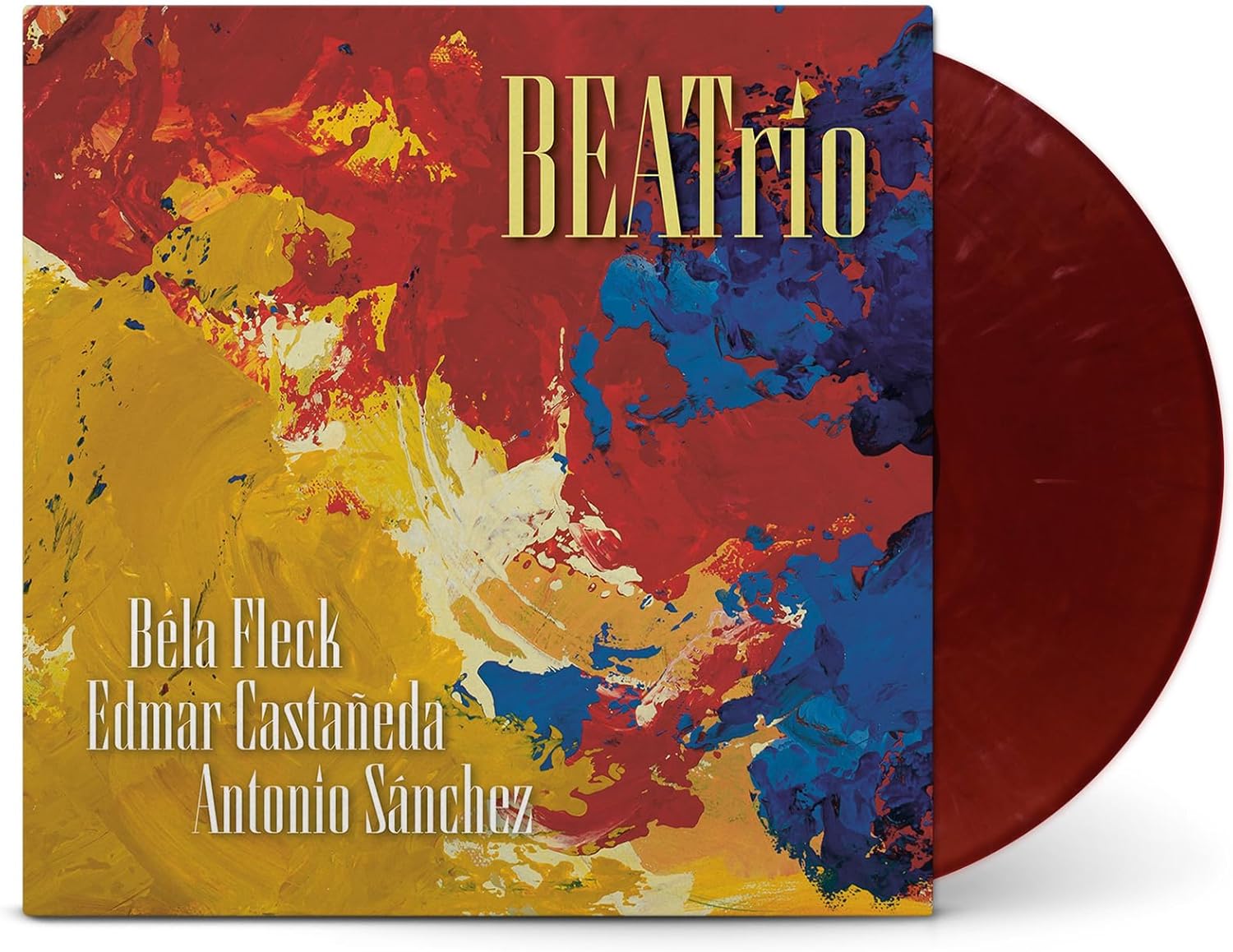 Vinyl record cover featuring Bela Fleck and Edmar Castaneda playing their instruments.
