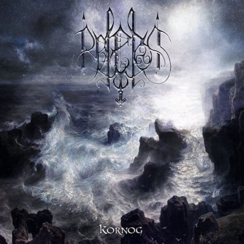 CD cover: stormy seascape with ornate, dark metal band logo.