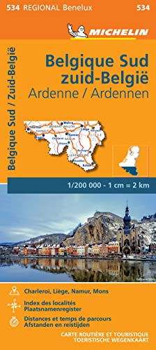Michelin regional map of Southern Belgium and the Ardennes region.