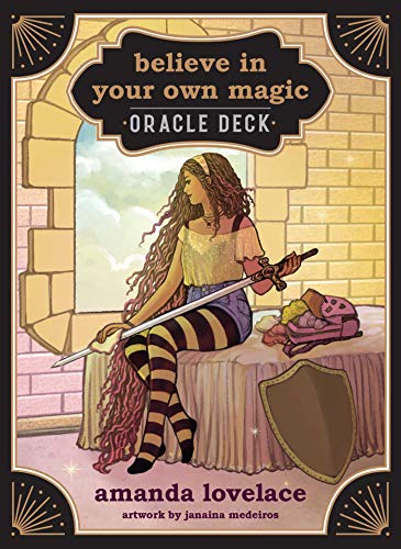 Oracle deck cover with illustration of a woman and castle window.
