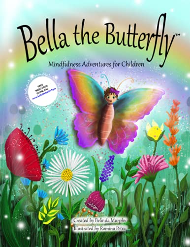 Book cover featuring a colorful butterfly girl in a floral garden.