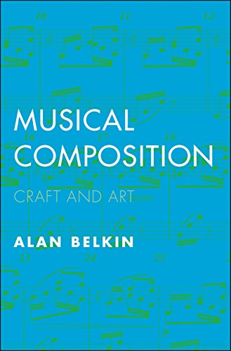 Book cover titled Musical Composition: Craft and Art by Alan Belkin on blue background.