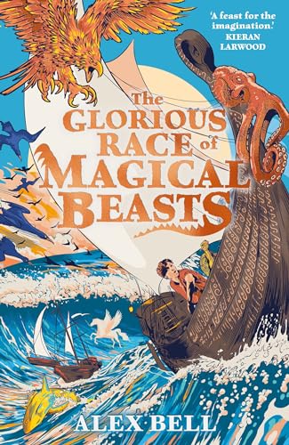 Book cover showing a ship with a giant octopus and eagle on a sea.