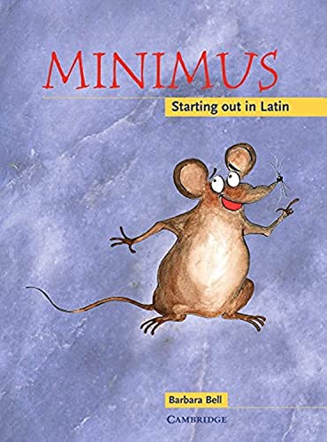 Book cover for Minimus Starting out in Latin featuring a cartoon mouse on blue.