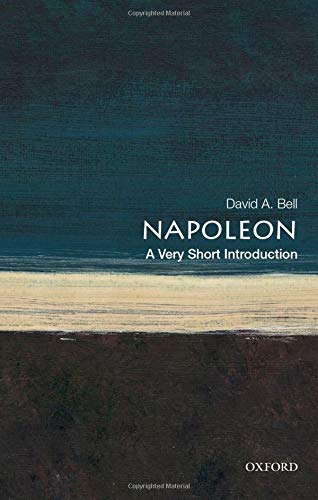 Book cover: "Napoleon: A Very Short Introduction" with blue and black abstract design.
