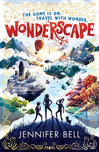 Book cover: children stand on a hill overlooking a fantastical landscape.