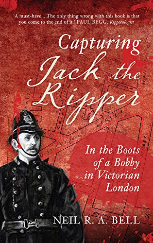 Book cover depicting a Victorian police officer and red-splattered map.