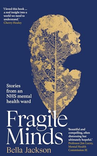 Book cover featuring a gold leaf silhouette of a profile on a blue background.