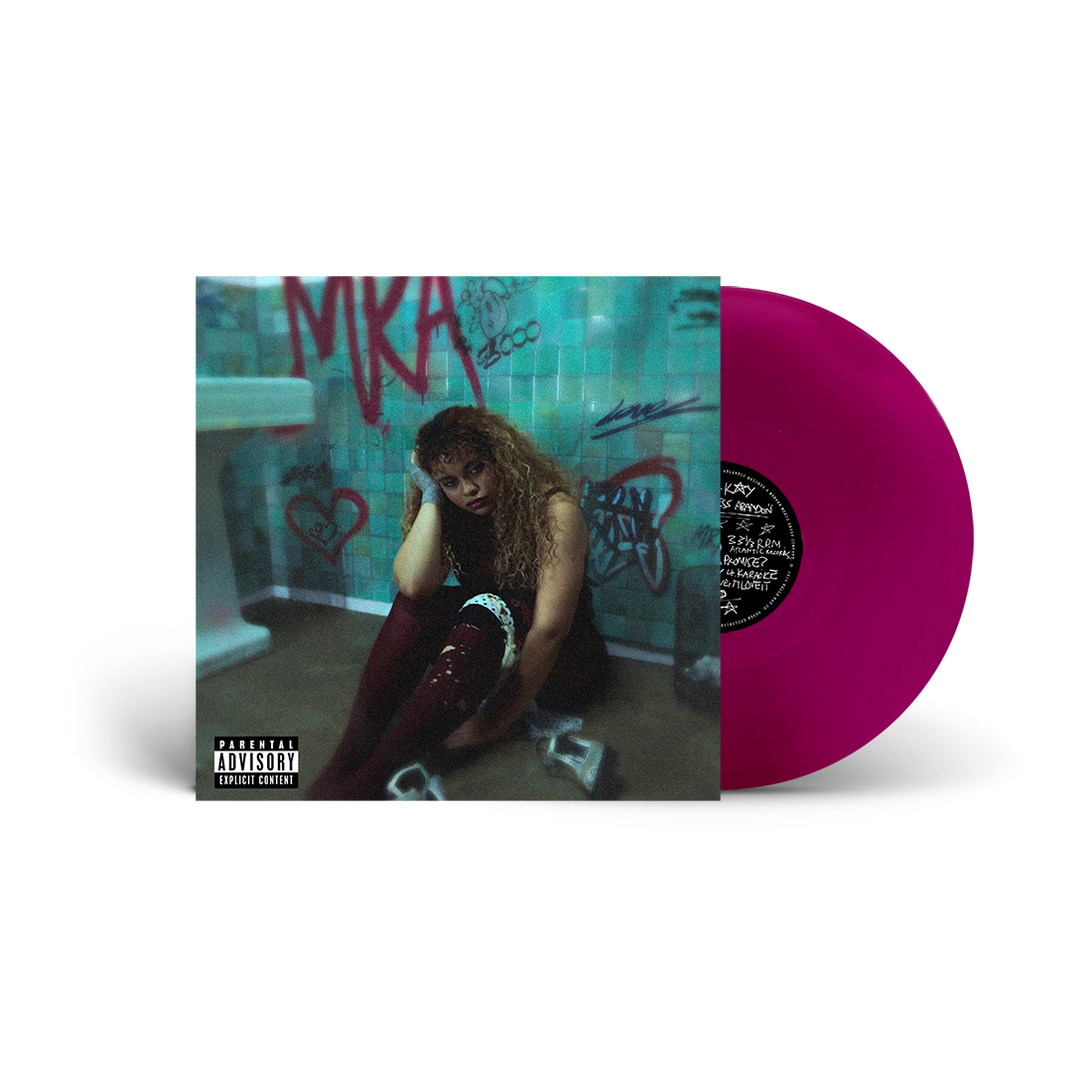 Bella Kay album cover and pink vinyl record shown.
