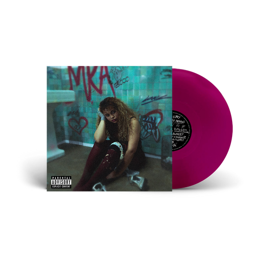 Bella Kay album cover and pink vinyl record shown.