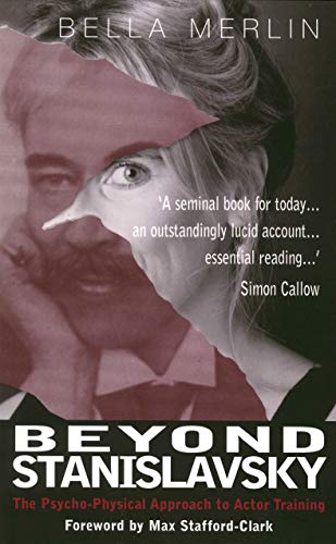 Book cover featuring a composite portrait of Konstantin Stanislavski and Bella Merlin.