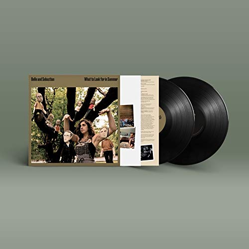 "Belle and Sebastian vinyl record with cover art featuring people in a tree."