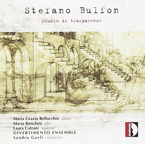 CD cover: Sketch of an architectural staircase with text details.