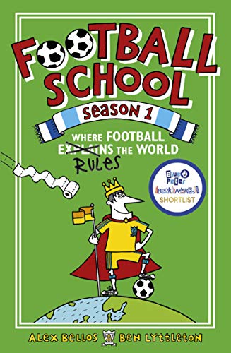Book cover with cartoon illustration of a football player and globe.