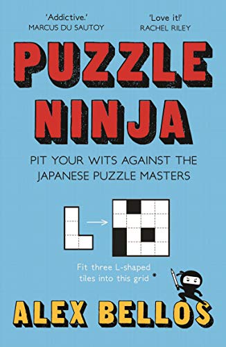 Image of a puzzle book with Japanese-inspired cover and ninja theme illustrations.