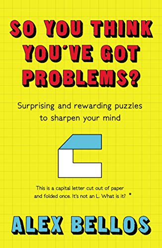 Yellow puzzle book cover with bold red title and a paper cutout shape.