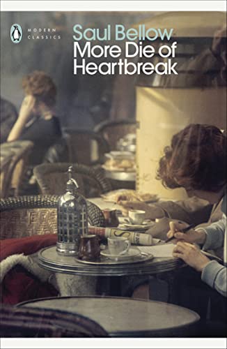 Book cover: "More Die of Heartbreak" by Saul Bellow, with diner scene.