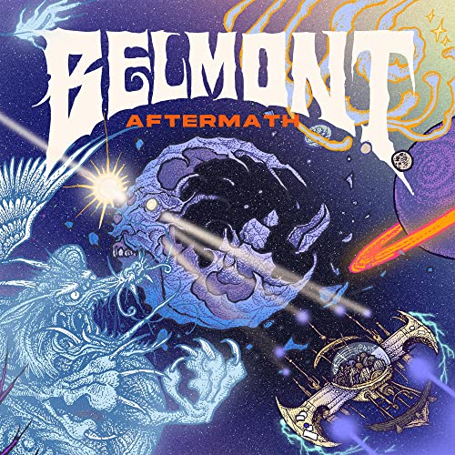 Album cover for Belmont’s “Aftermath” featuring a space battle scene.