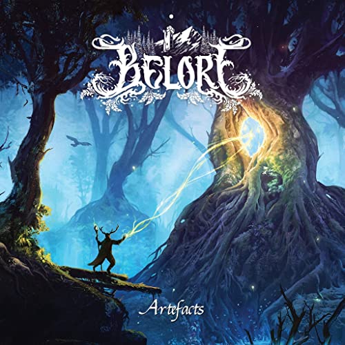 CD cover art: figure with staff before glowing, ancient trees.