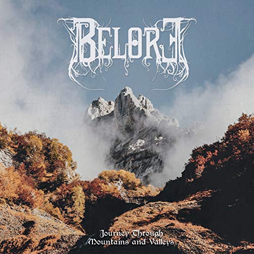 CD cover with mountain landscape and ornate band name "Belore".
