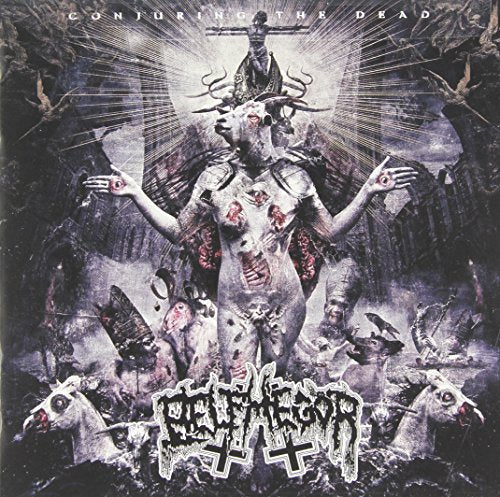 Dark album cover with a central, decaying figure and surrounding demonic imagery.