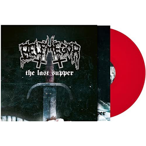Belphegor album cover with a sword and red vinyl record shown.