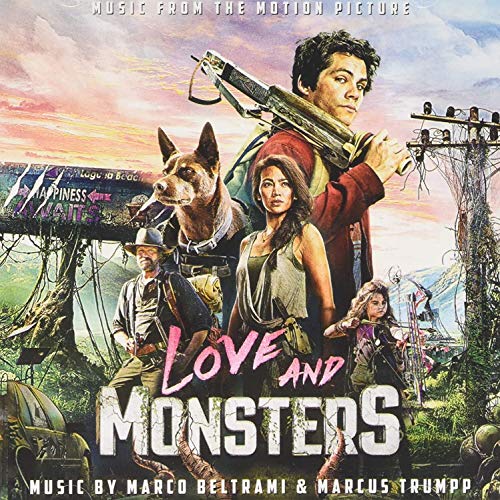 “Love and Monsters” CD cover featuring characters and a monster tail.