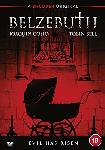 DVD cover for "Belzebuth" featuring a baby carriage in a dark, red-lit stone room.
