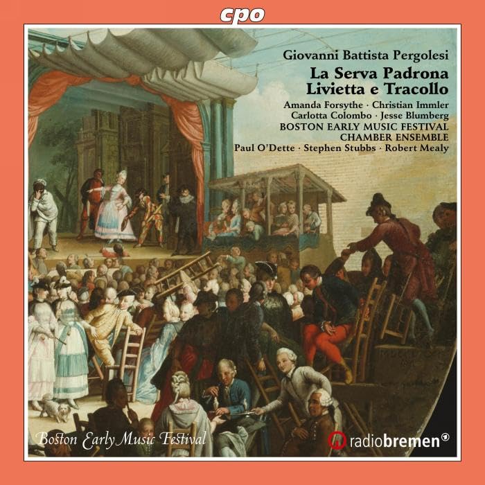 CD cover: Baroque painting of a crowded outdoor theatrical scene.