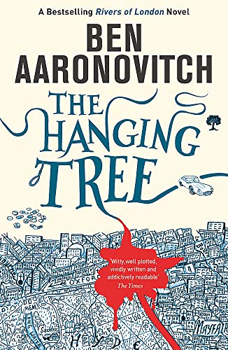 Book cover for The Hanging Tree by Ben Aaronovitch featuring a map of London.