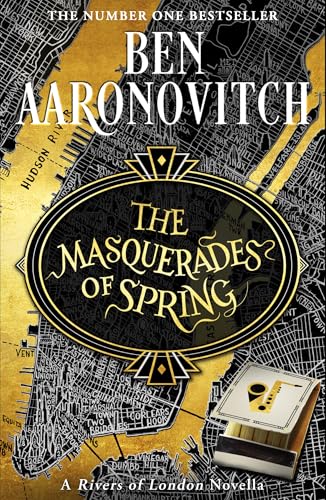 Book cover for “The Masquerades of Spring” with map background and matchbox.