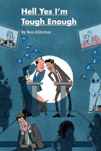 Book cover with cartoon illustration of two men arguing, surrounded by figures.