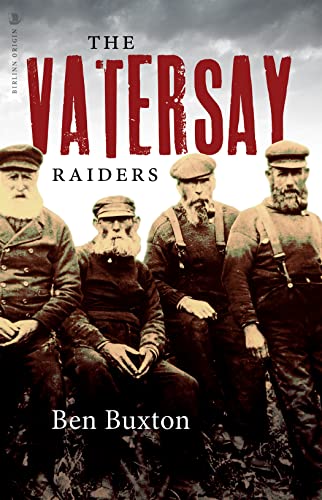 Book cover featuring four bearded men in caps and workwear against a cloudy sky.