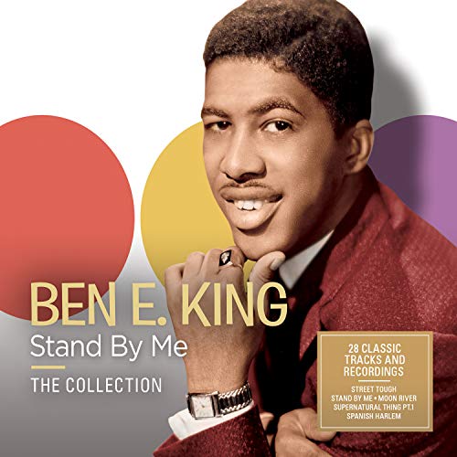 "CD cover with Ben E. King portrait, 'STAND BY ME' text on turquoise background."