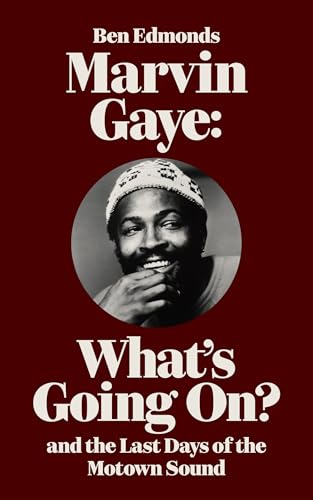 Book cover featuring Marvin Gaye in a circular portrait, red background.