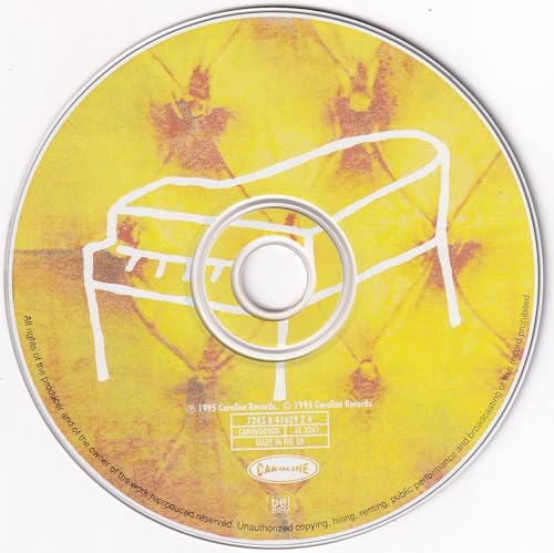 Yellow CD with a white line drawing of a bed and text details.