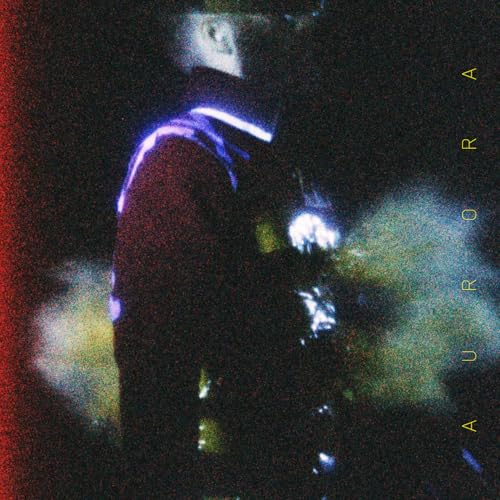 Dark album cover featuring a person’s obscured face and the word “AURORA.”