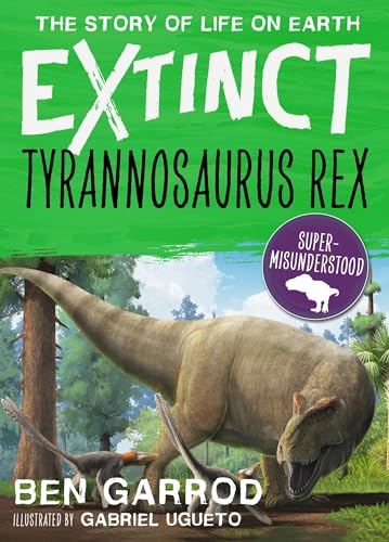 Book cover featuring a Tyrannosaurus Rex in a prehistoric landscape.